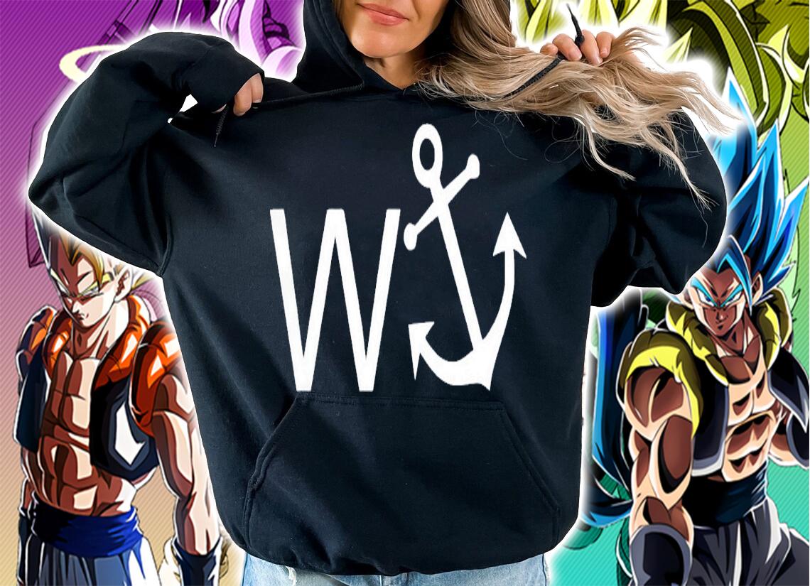 W anchor T-shirt hoodie