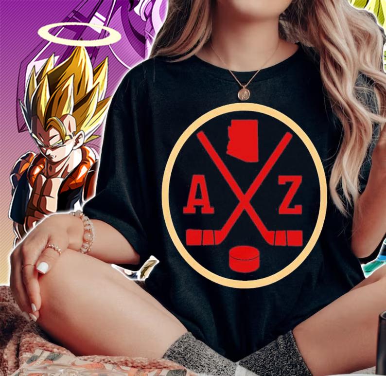 Retro Arizona hockey team emblem shirt
