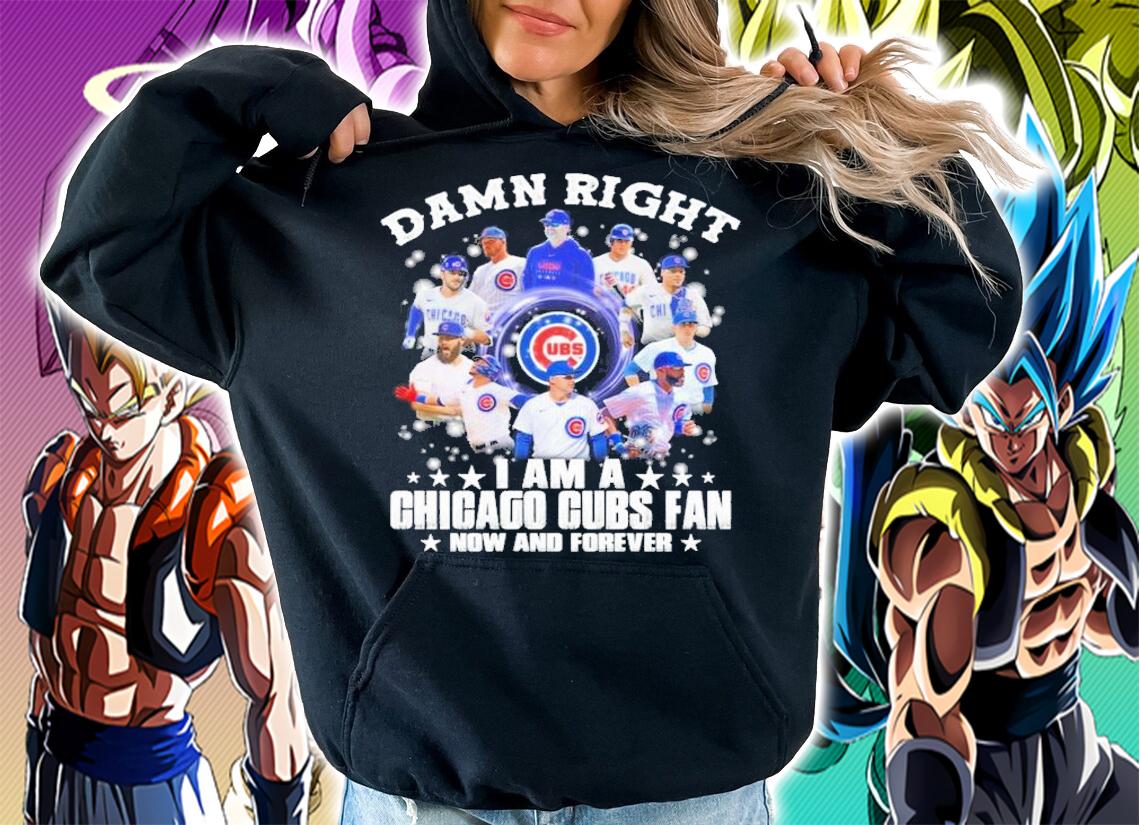 Damn right I am a Chicago Cubs fan now and forever shirt