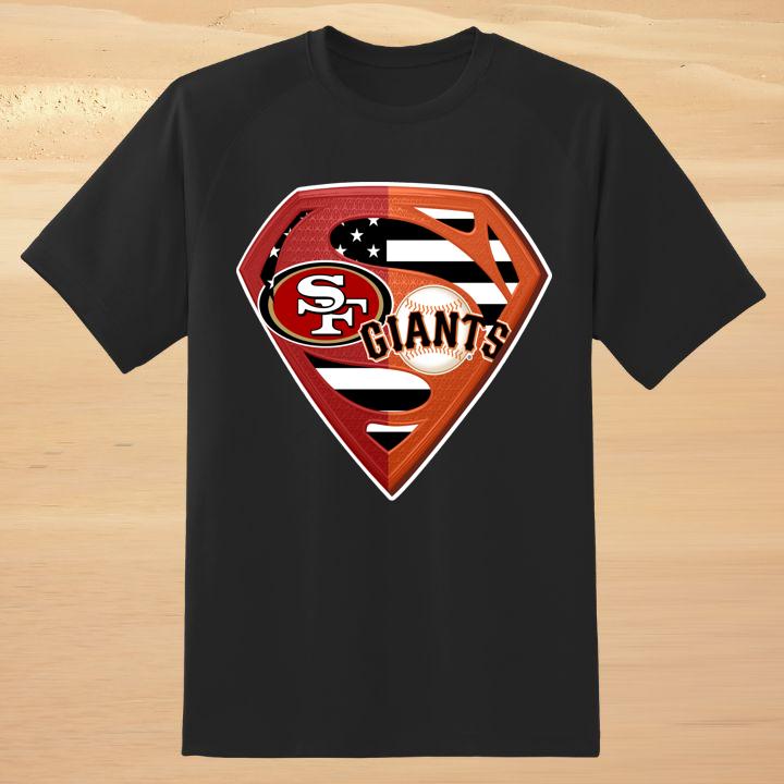 Superman Logo American Flag 49ers & Giants Fans T-Shirt – Shop Now