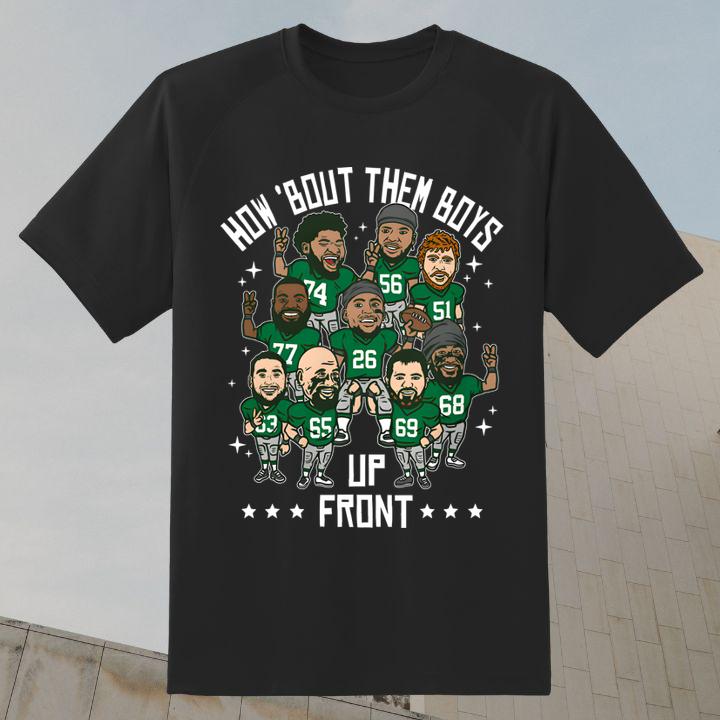 Philadelphia Eagles Team How Bout Them Boys Up Front Cartoon Shirt