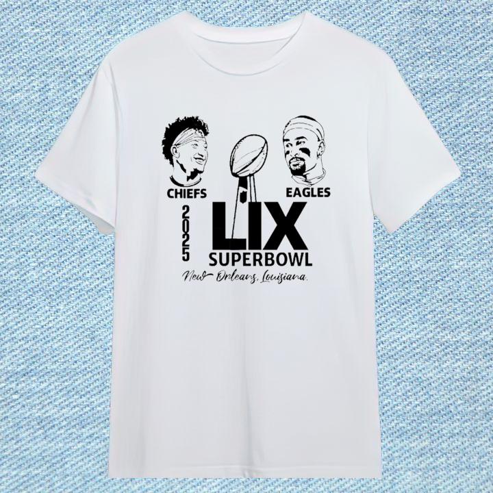 Patrick Mahomes Chiefs Jalen Hurts Eagles Super Bowl 2025 T-Shirt