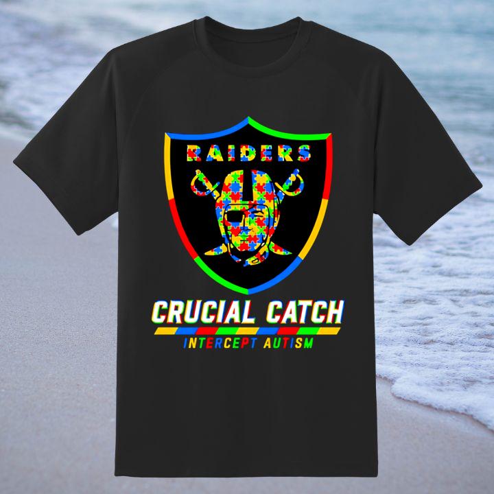 Las Vegas Raiders Crucial Catch Intercept Autism Shirt