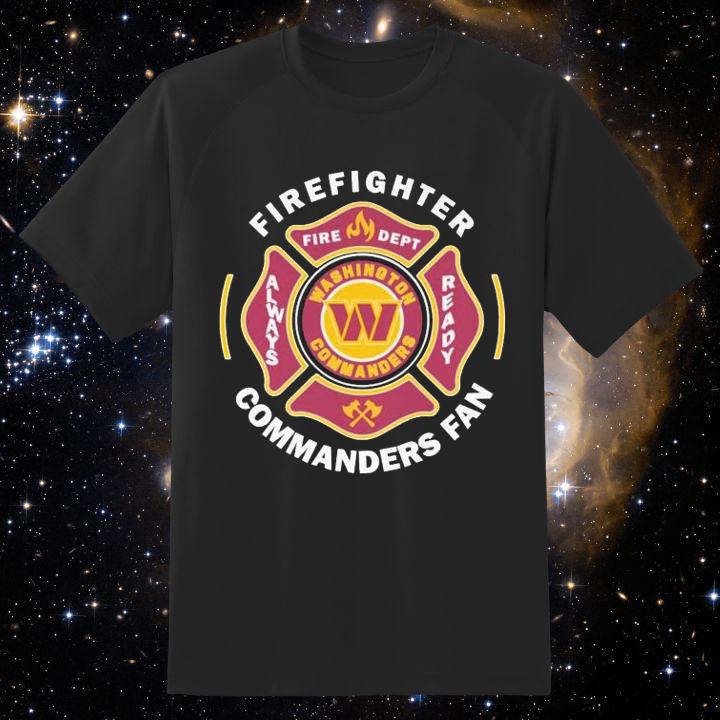 Fire Dept Washington Commanders Logo Football Firefighter T-Shirt