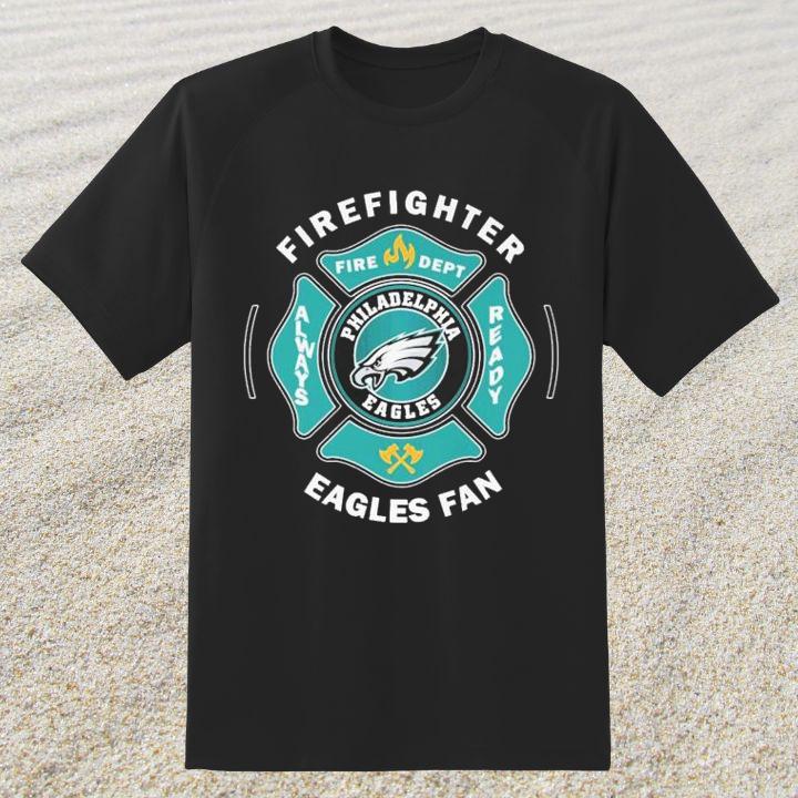 Fire Dept Philadelphia Eagles Logo Football Firefighter T-Shirt
