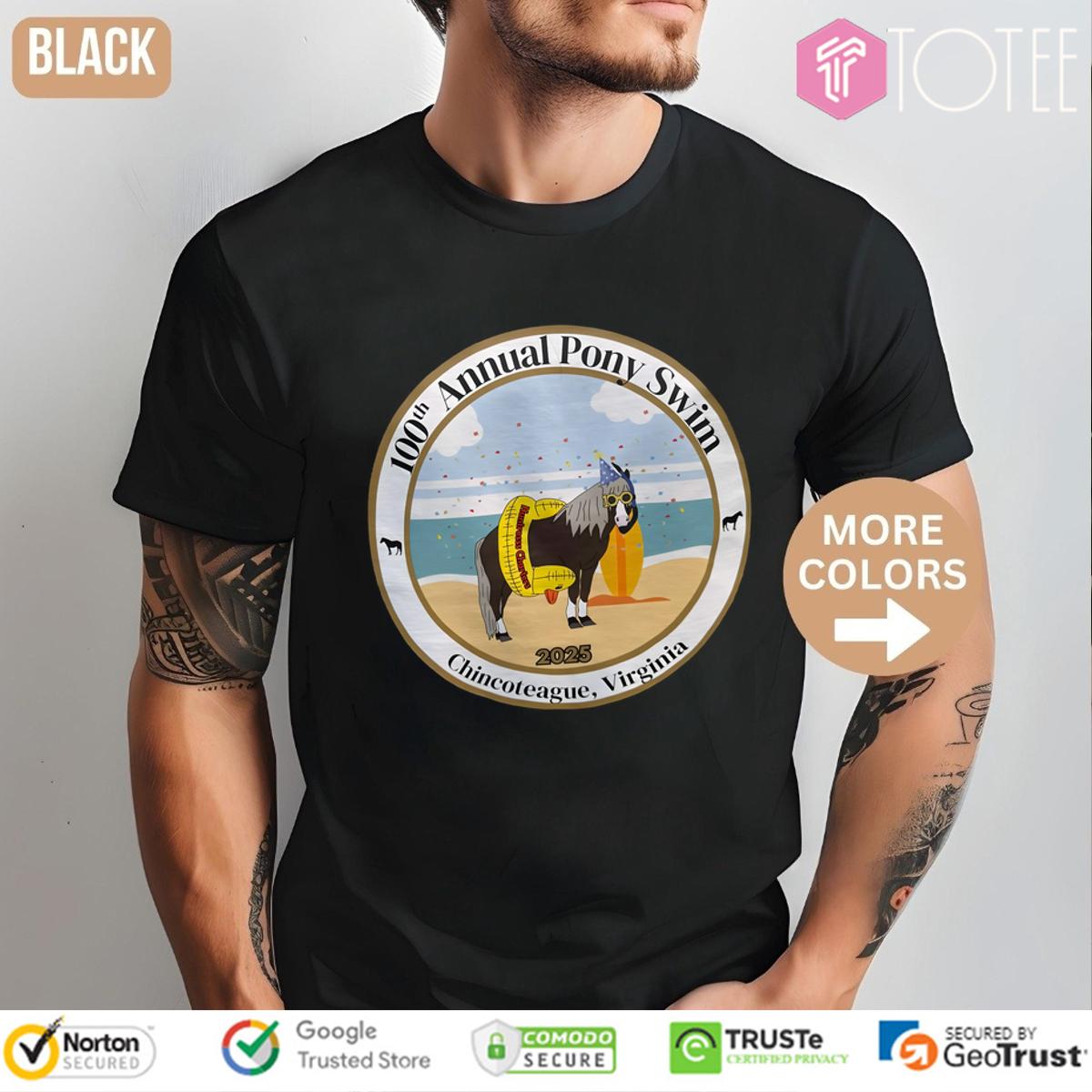 Chincoteague Pony Swim 2025 Shirt: 100th Anniversary Edition!