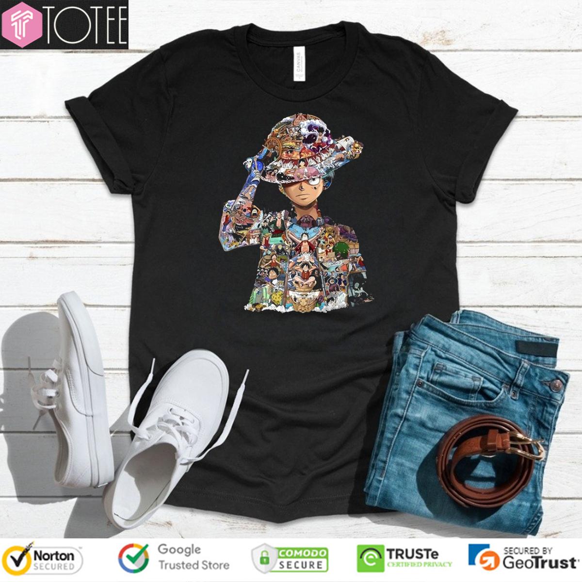 All Characters Inside Monkey D Luffy One Piece Luffy Anime T-Shirt