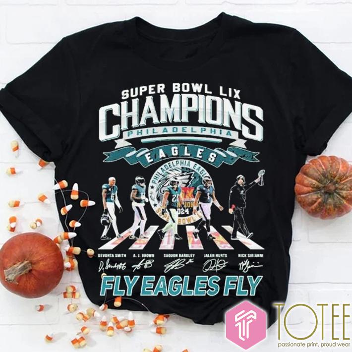 Super Bowl Champions Fly Philadelphia Eagles Fly Abbey Road Signature Shirt