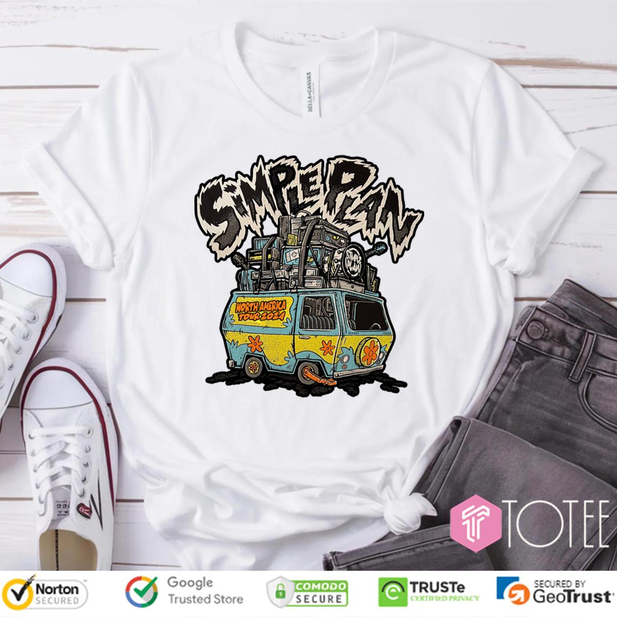 Simple Plan Scooby Doo Van North America Tour 2024 Shirt
