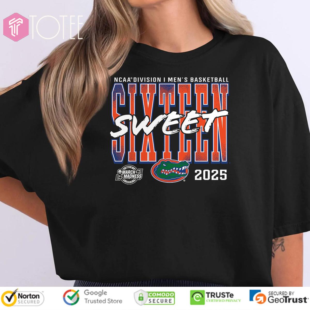 Sweet Sixteen 2025 NCAA Men's Basketball Florida Gators T-Shirt