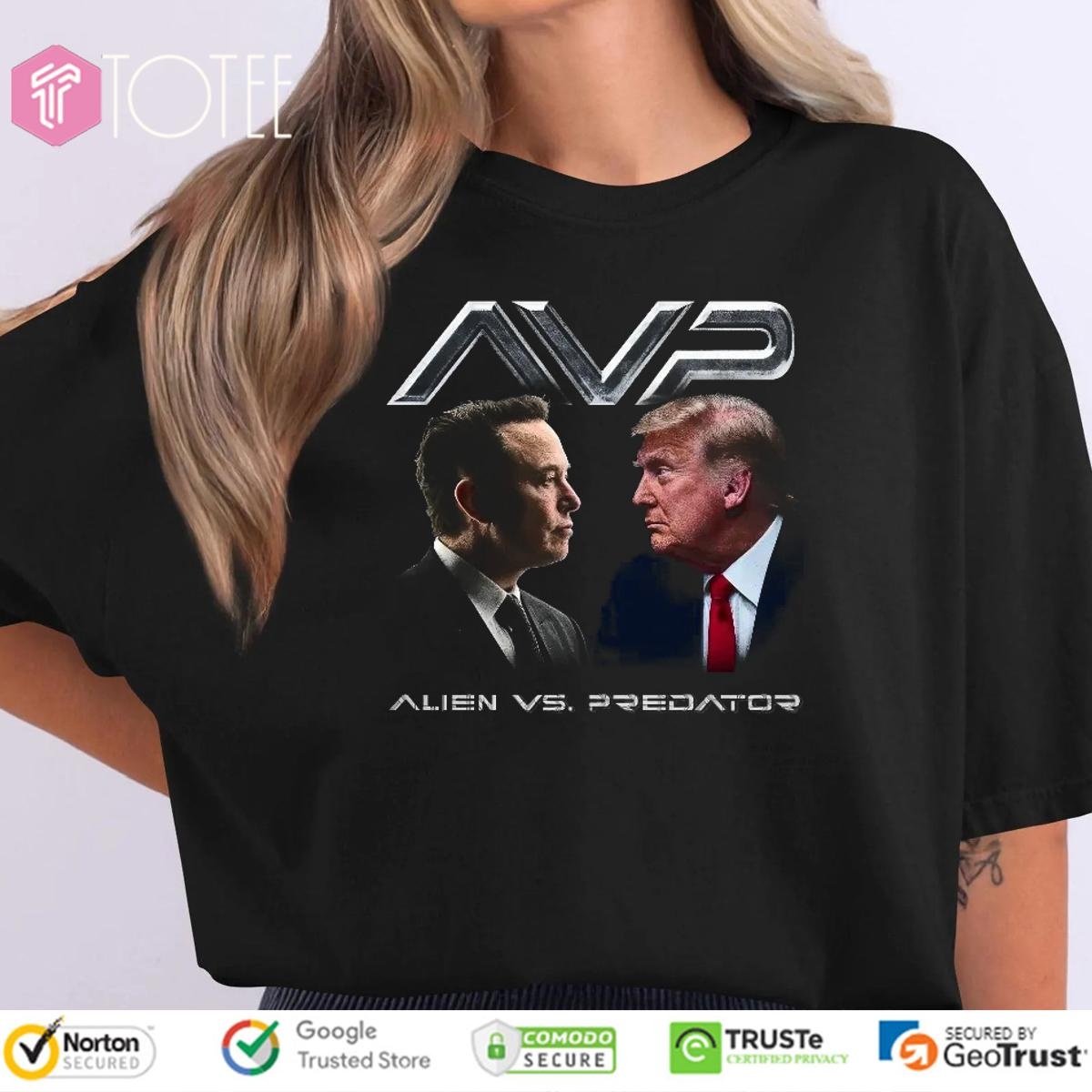 Elon Musk Trump Parody Alien Vs. Predator T-shirt