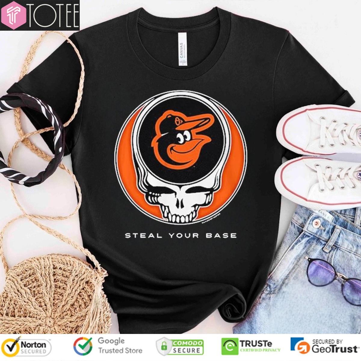 Grateful Dead Baltimore Orioles Baseball T-shirt