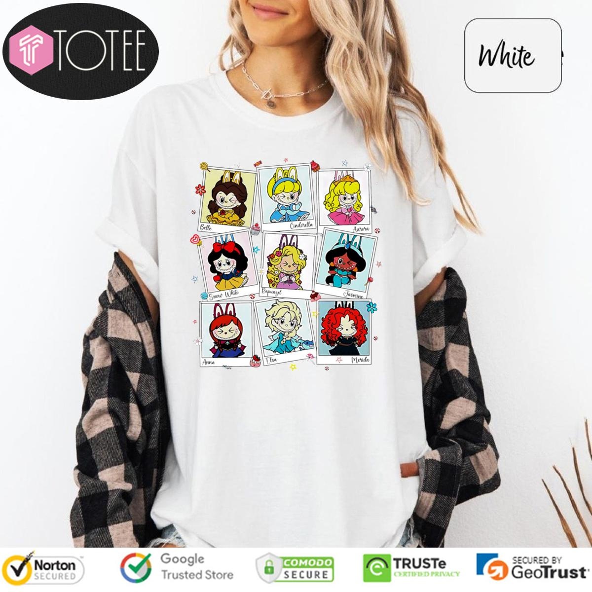 Labubu Parody Disney Princess Chibi T-shirt