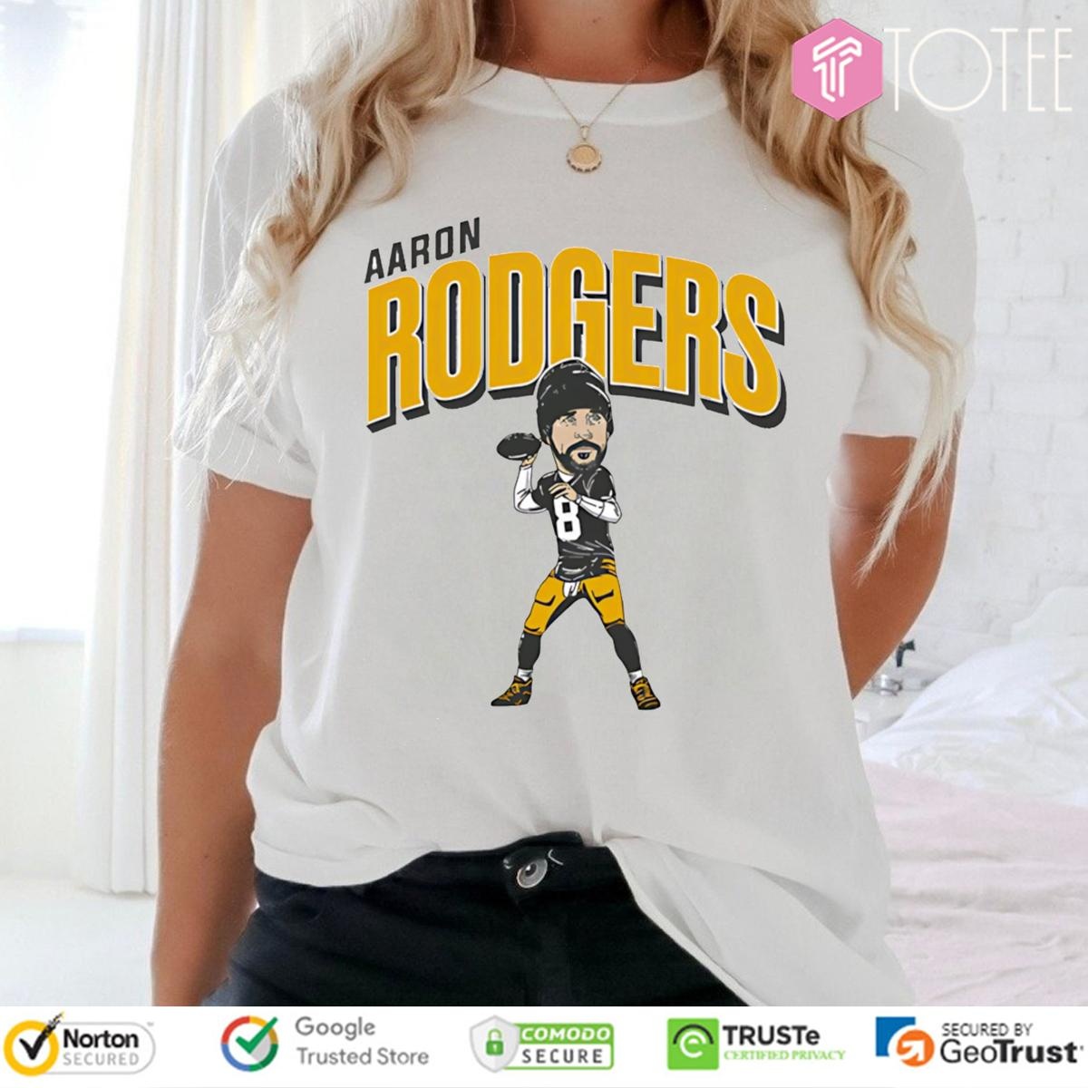 Pittsburgh Steelers Aaron Rodgers Caricature Cartoon T-shirt