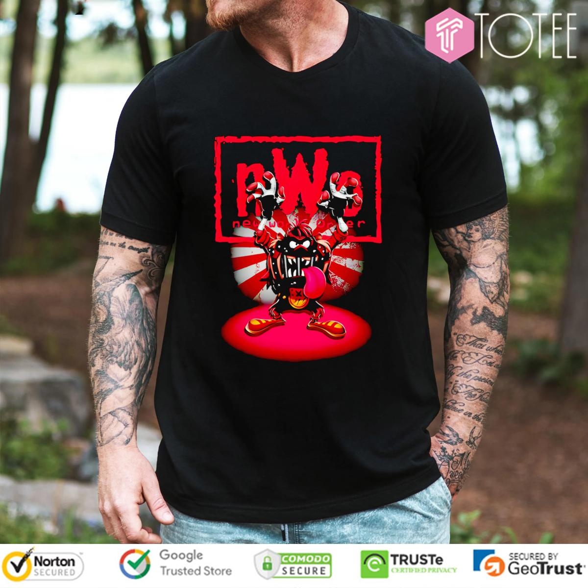 Taz Looney Tunes Tasmanian Devil Parody Nwo New World Order Wwe T-shirt