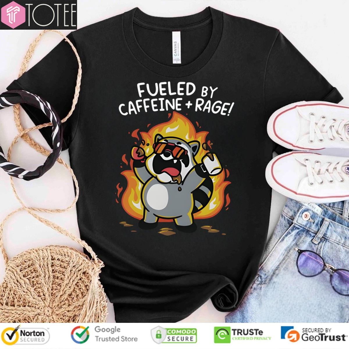 Raccoon TShirt: Ultimate Rage and Caffeine Results!