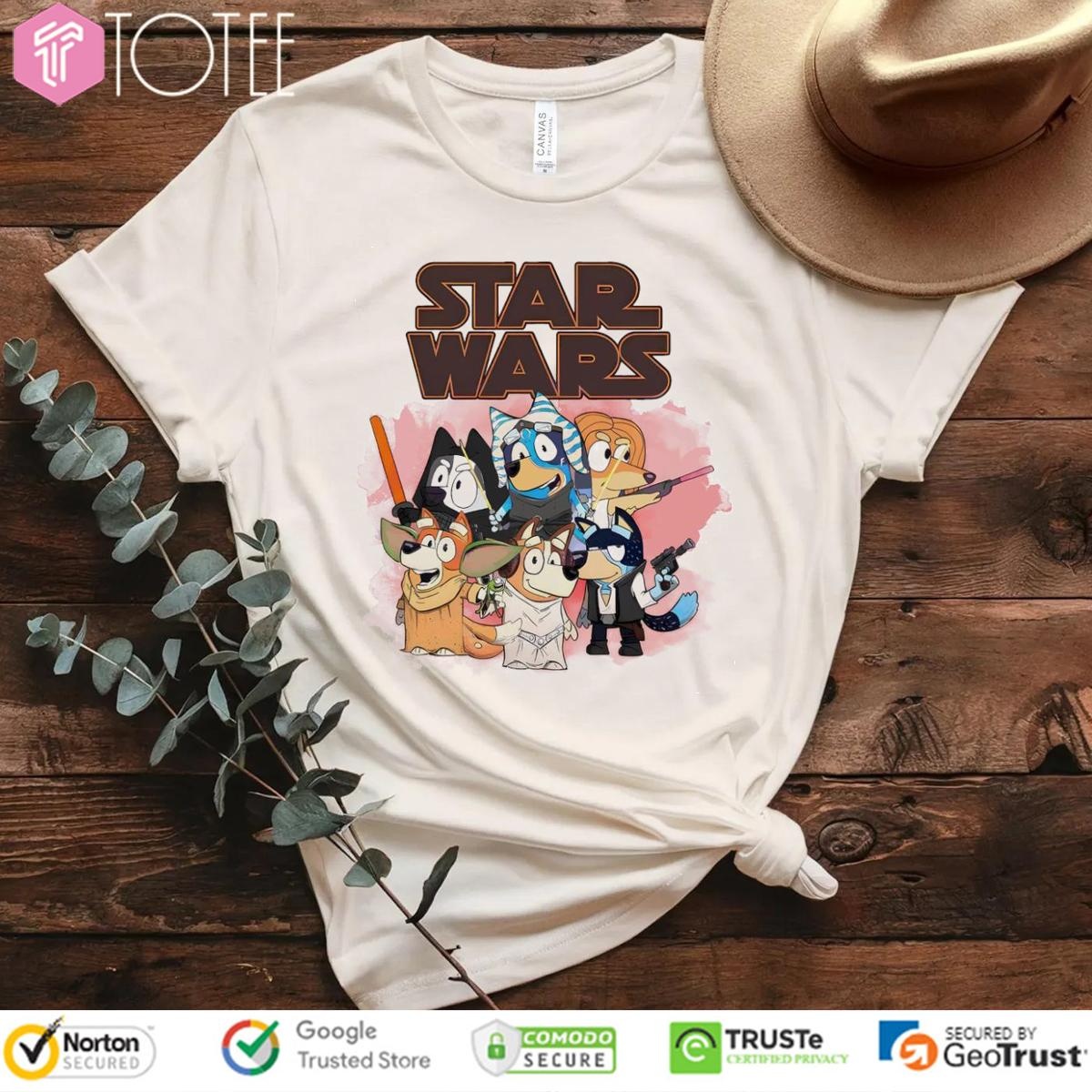 Star Wars Parody Bluey Family T-shirt