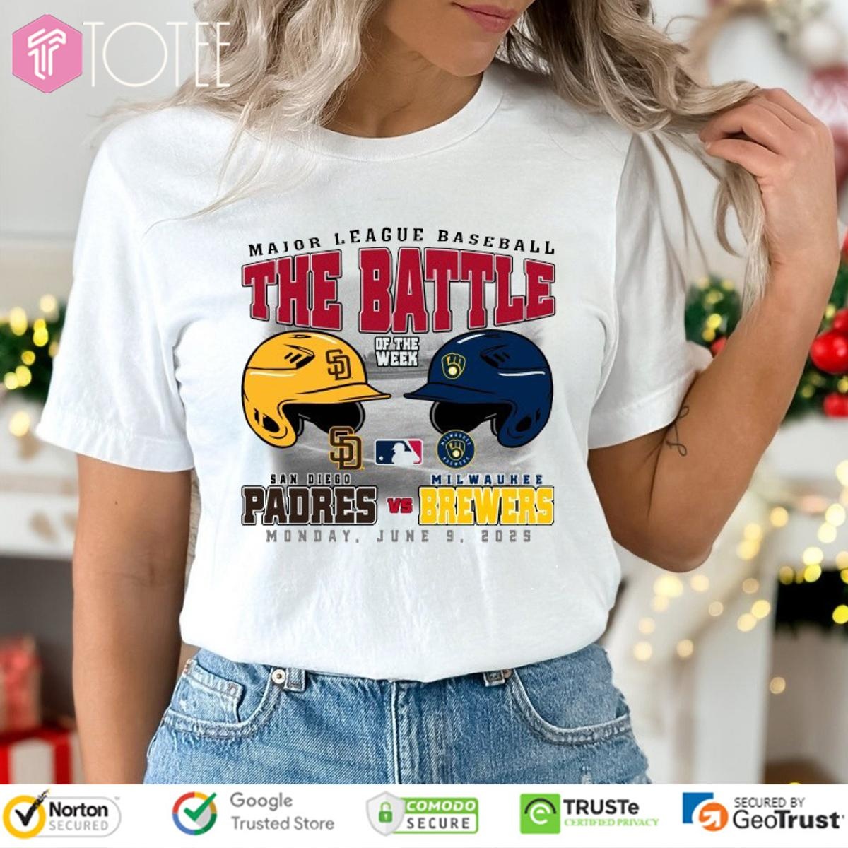 San Diego Padres Vs Milwaukee Brewers The Battle Of The Week Monday T-shirt
