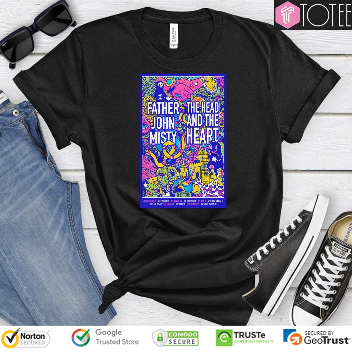 Father John Misty The Head And The Heart 2023 Tour T-shirt
