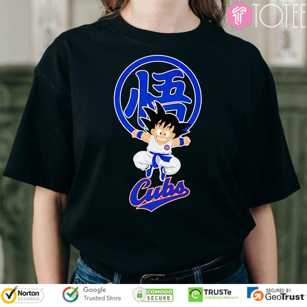 Son Goku Dragon Ball Z Chicago Cubs Baseball T-shirt