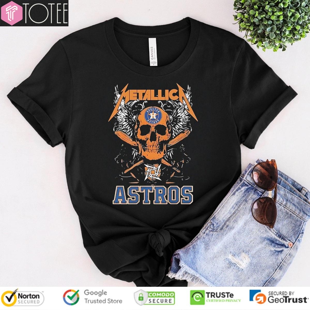 Metallic Houston Astros M72 Houston Texas Pop Up Nrg Stadium 2025 T-shirt