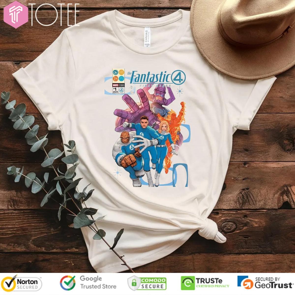 The Fantastic 4 First Steps 2025 Poster T-shirt