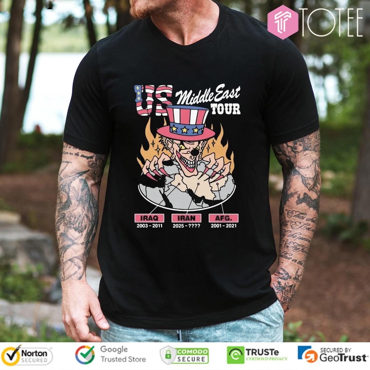 Us Middle East Tour Iraq Iran Afg Happy 4Th Of July T-shirt