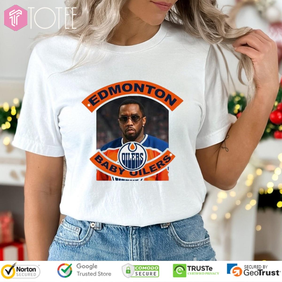 Edmonton Baby Oilers Parody Diddy Edmonton Oilers T-shirt
