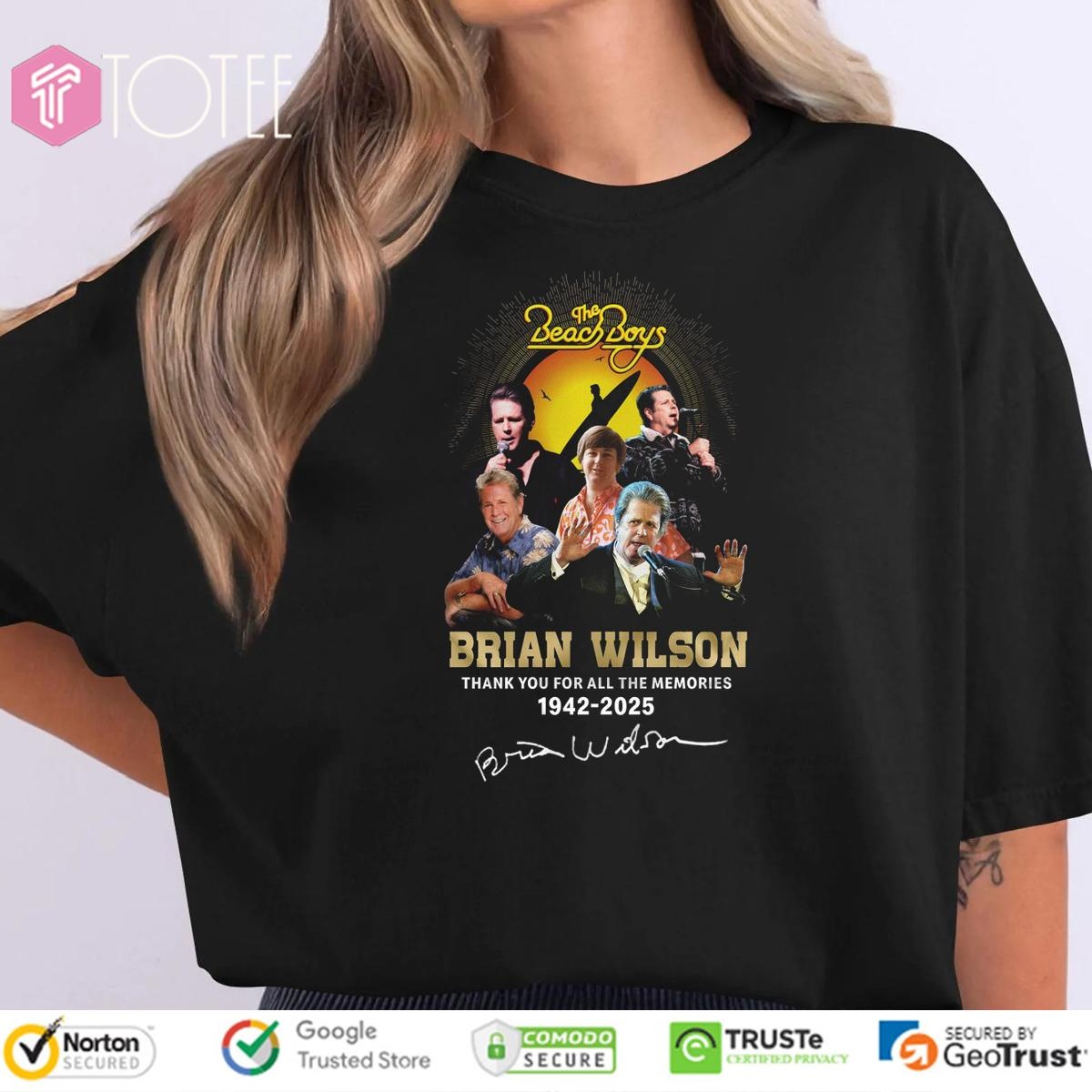 The Beach Boys Thank You For All The Memories Brian Wilson 1942-2025 T-shirt