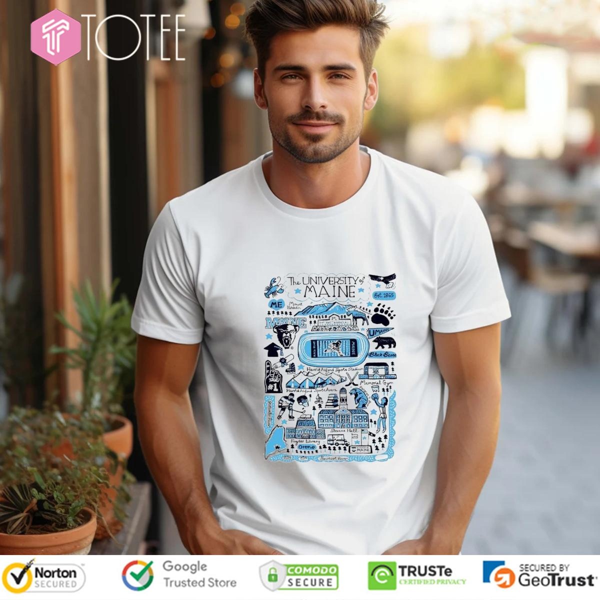 University Of Maine Art Illustration T-shirt