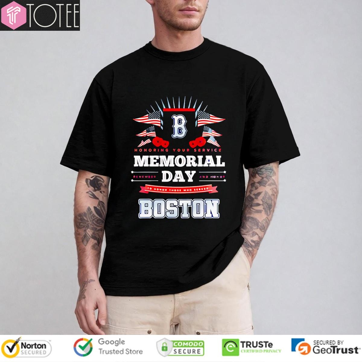 Boston Red Sox Honoring Your Service Memorial Day T-shirt