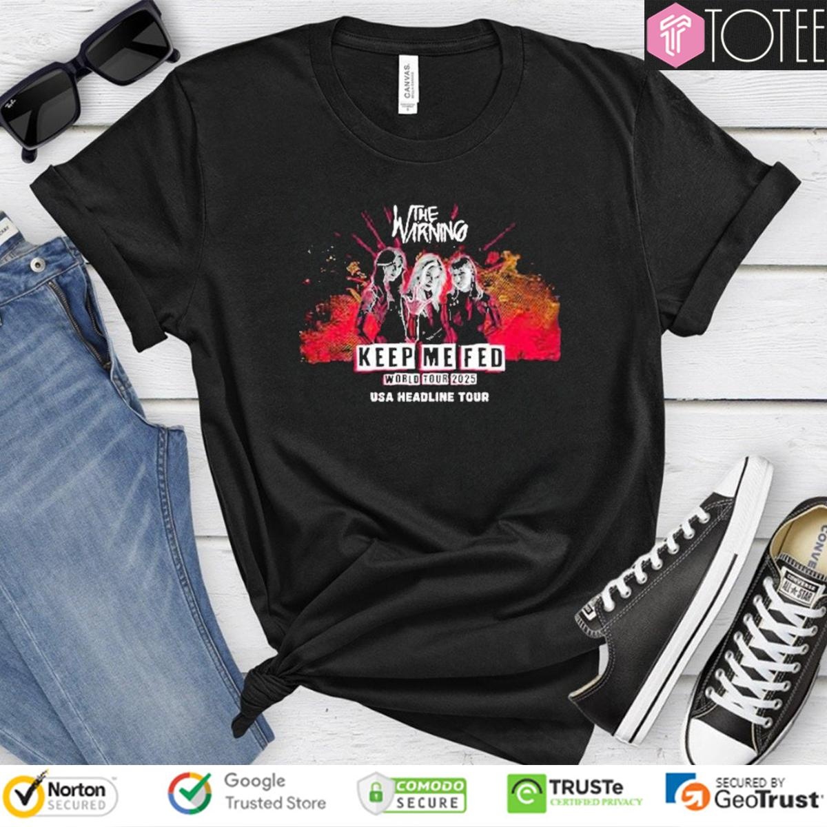 The Warning Keep Me Fed World Tour 2025 Usa Headline Tour T-shirt