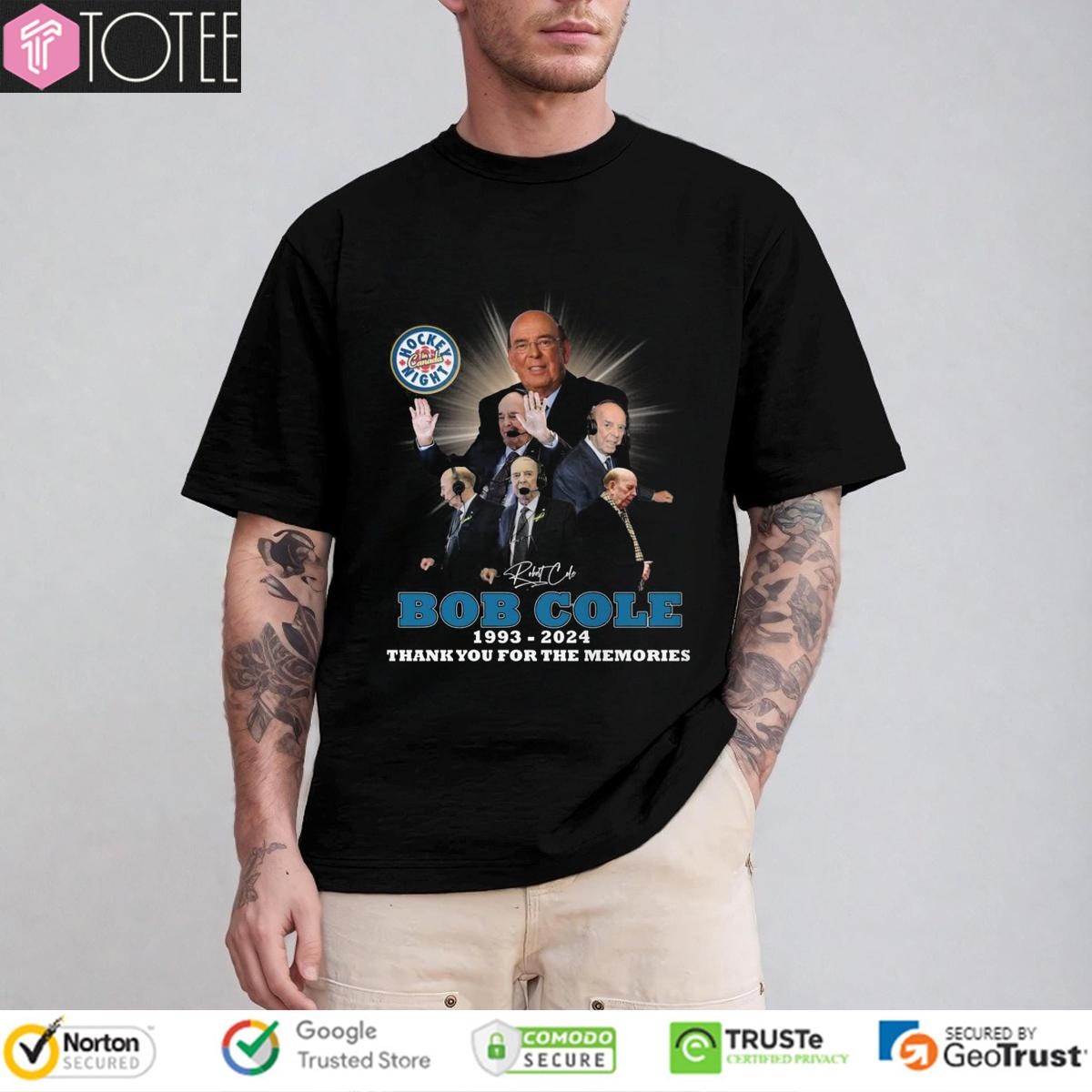 Hockey Night In Canada Bob Cole 1993-2024 Signature T-shirt