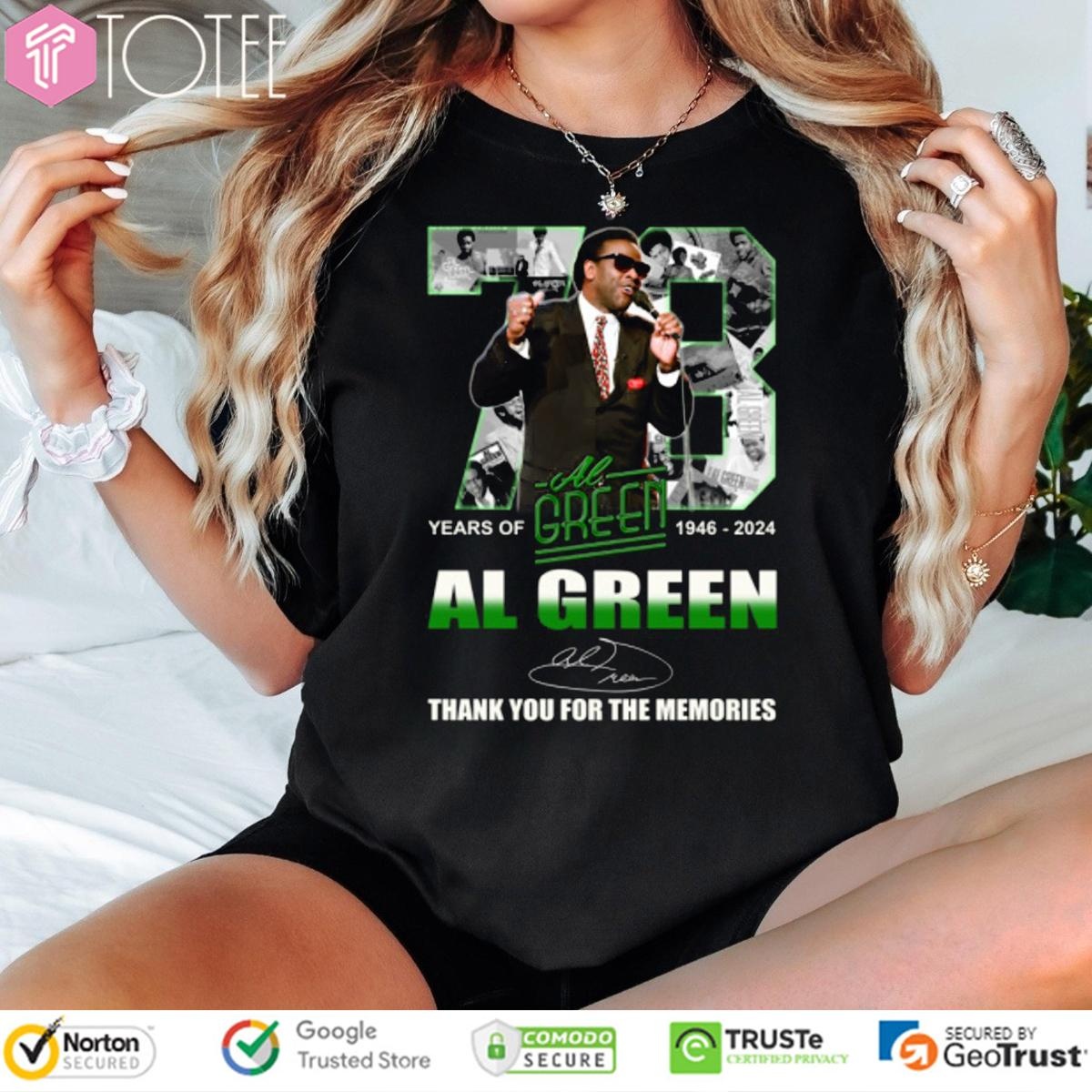 73 Years Of 1946-2024 Al Green Signature T-shirt