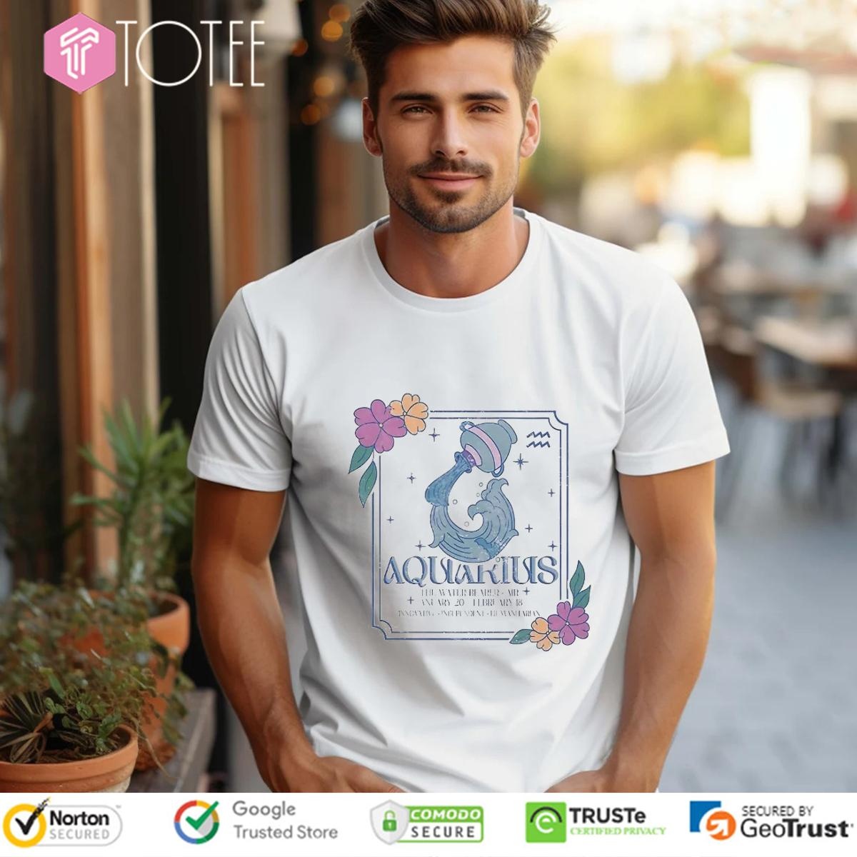 Aquarius Zodiac Sign Water Bearer Astrology T-shirt