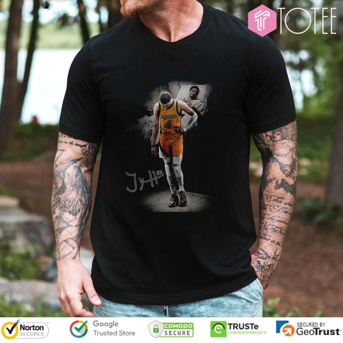 Tyrese Haliburton Legend Indiana Pacers Injured Signature T-shirt