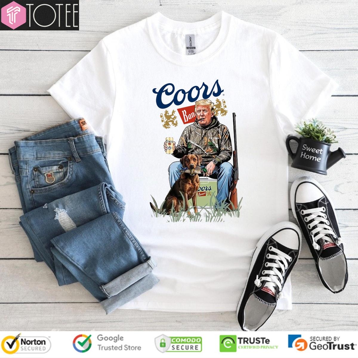Hunter Trump Coors Banquet Beer No Kings In America T-shirt