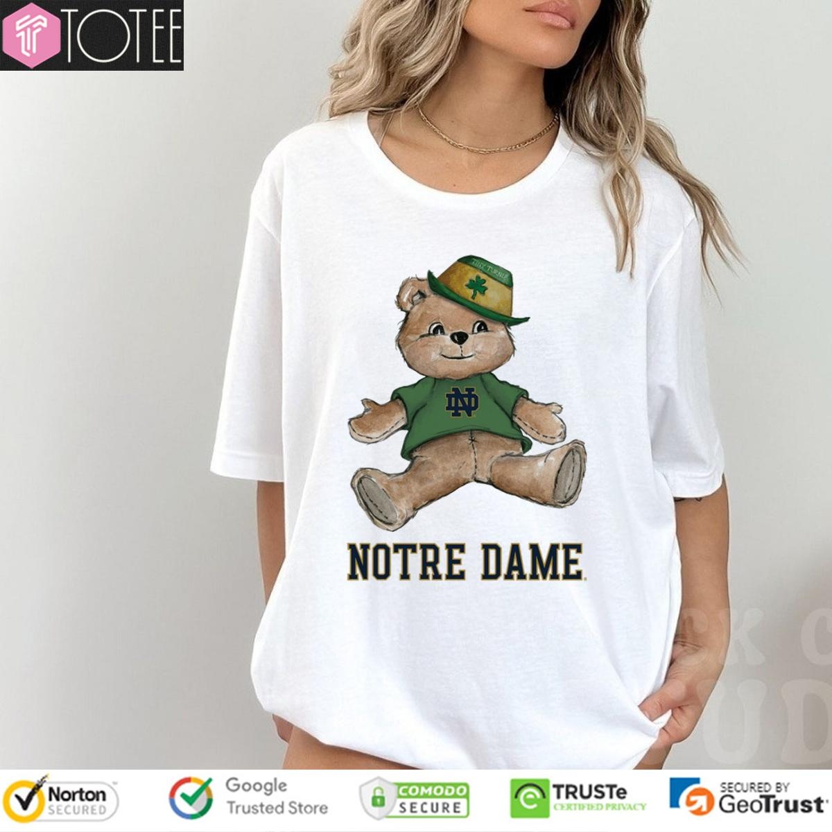 Tiny Turnip Teddy Bear Notre Dame Fighting Irish T-shirt