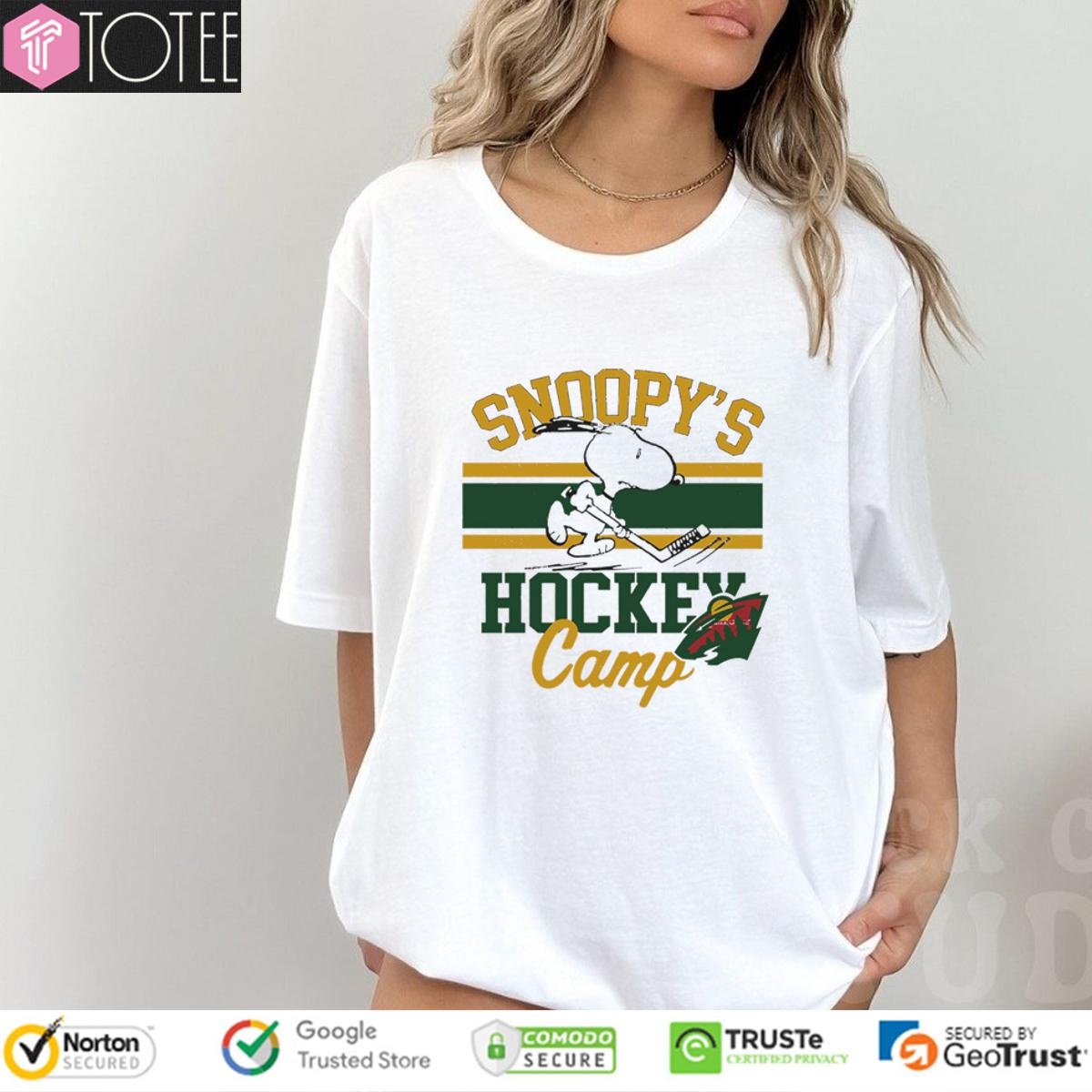 Snoopys Minnesota Wild Hockey Camp T-shirt