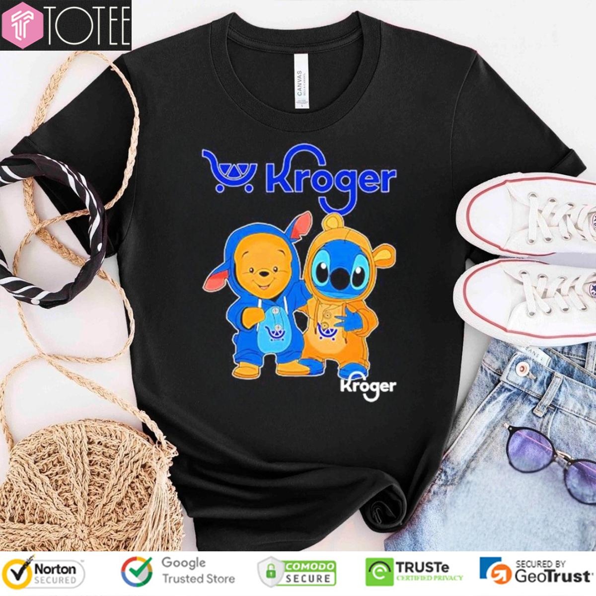 Winnie The Pooh Stitch Disney Kroger Logo T-shirt